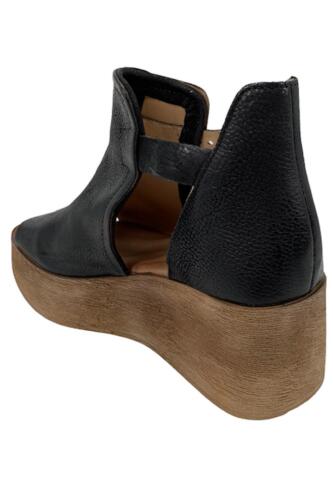 Sandalias de cuña de cuero Miz Mooz Gloria negras - Imagen 3 de 3