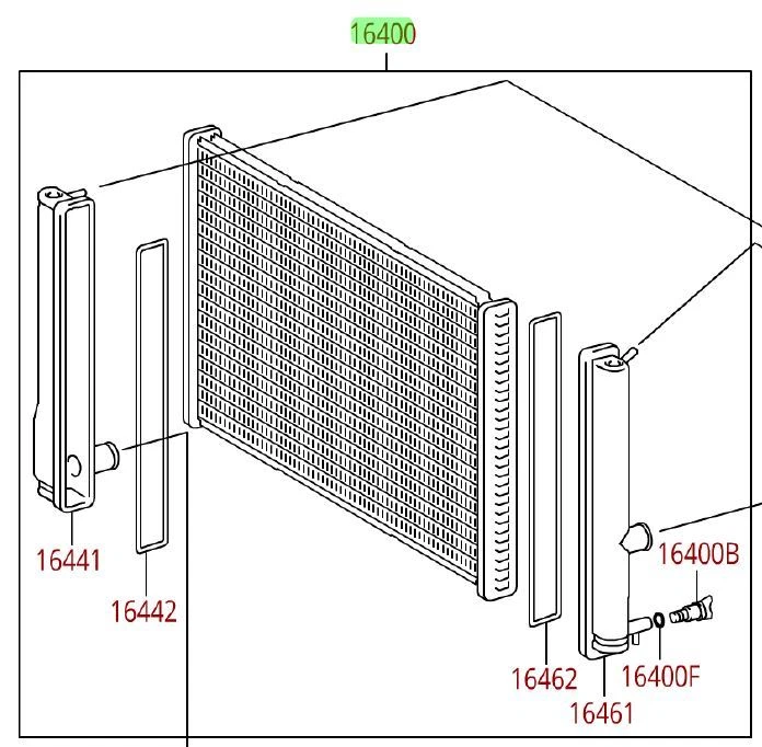 Toyota Rav4 2006 - 2014 2.4L 2.5L Radiator Assembly W/ Cap Genuine OEM OE - Image 2 of 4