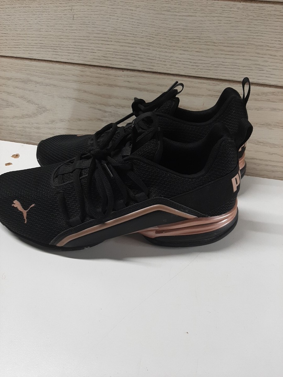 Puma Axelion Metallic Women's Sneakers, Black/Rose Gold, Size