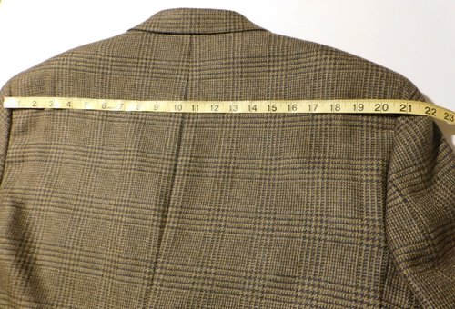 ARY Macedonia Blazer Marrón Lana de Cordero Pata de Gallo Chaqueta con Parches en el Codo 46L - Imagen 7 de 11
