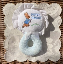 Eden Peter Rabbit Terry Cloth Baby Rattle Beatrix Potter Frederick Warne 6"