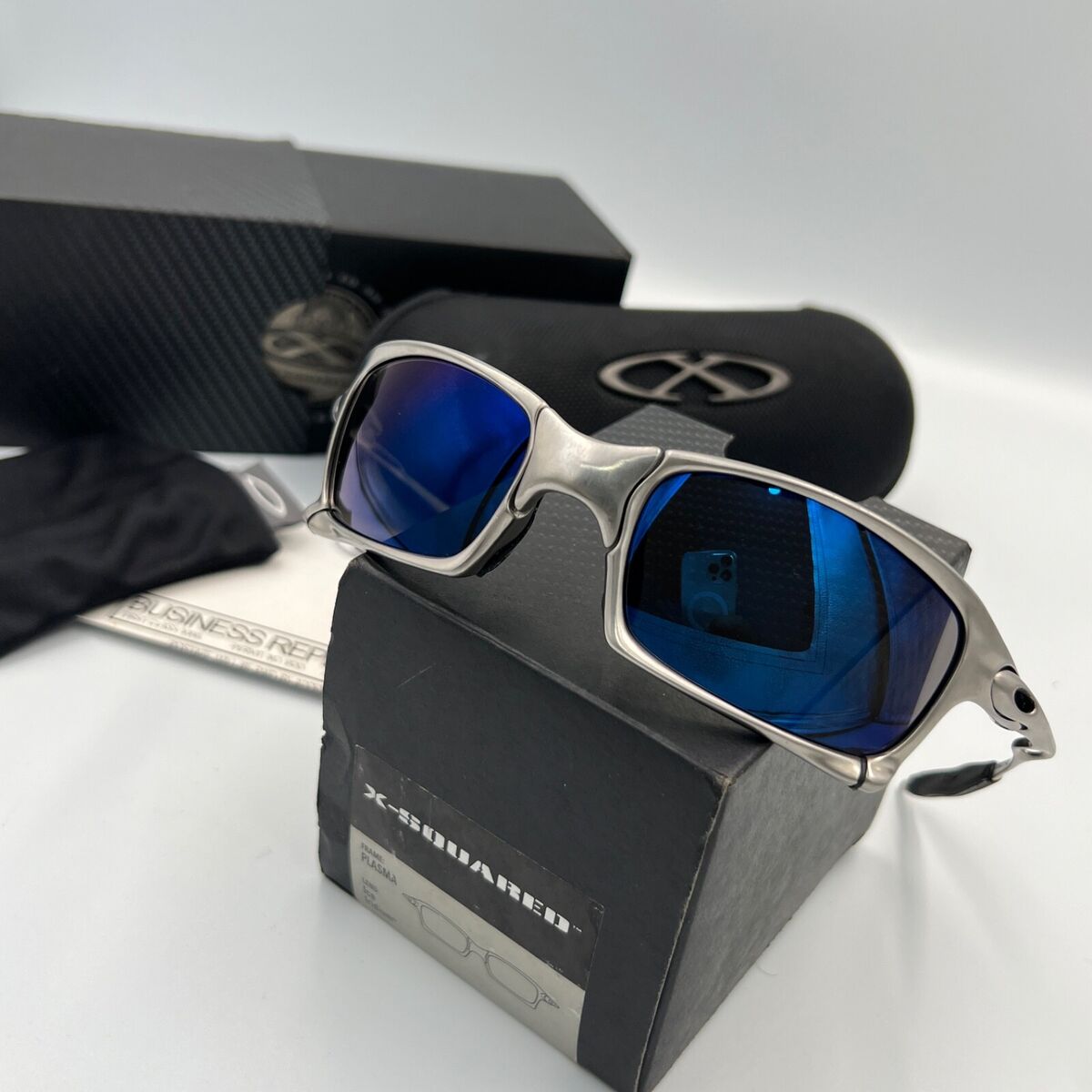 Sunglasses OAKLEY X Squared plasma lens ice iridium SKU:6011 Sunglasses OAKLEY X Squared plasma lens ice iridium SKU:6011
