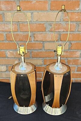 Gnome Smoked Glass Black Metal Table Lamp Gnome Smoked Glass Black Metal Table Lamp