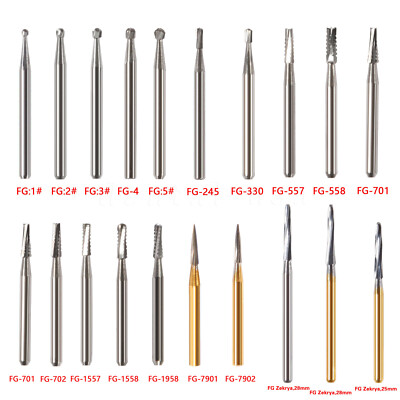 Dental FG Carbide Burs Tungsten Steel Bur Drill for High fast Speed Handpiece US