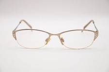 SOPHIA LOREN M158 CAT EYE HALF RIM EYEGLASS FRAMES SILVER/GOLD 135MM USED