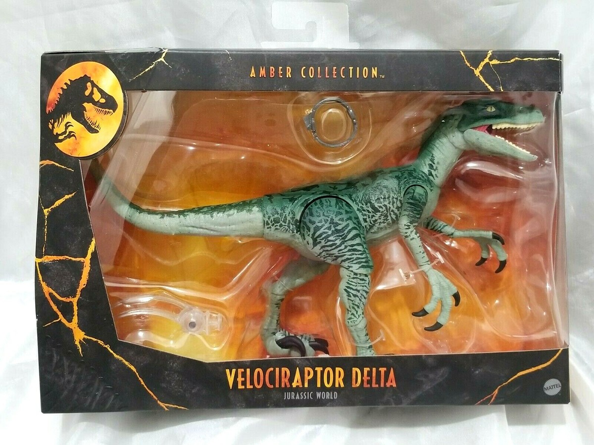 Mattel Jurassic World Amber Collection Velociraptor Delta for sale
