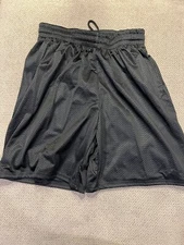 Men's Vintage Jock Black Mesh Football Shorts Large
