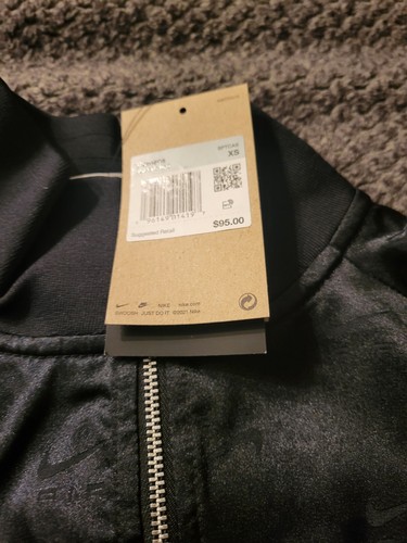 Womans Nike Air Satin Monogram Jacket Size XS - Picture 2 of 7