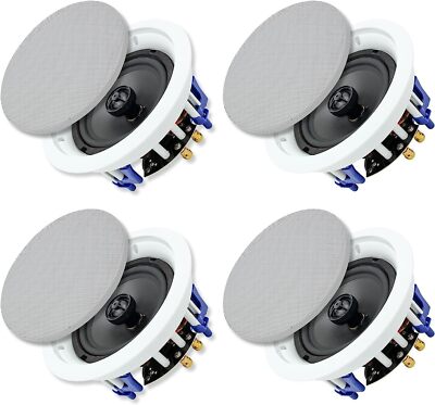 Herdio 4X6,5'' 2-Wege Deckenlautsprecher (Total 320W) Flush Mount Einbau