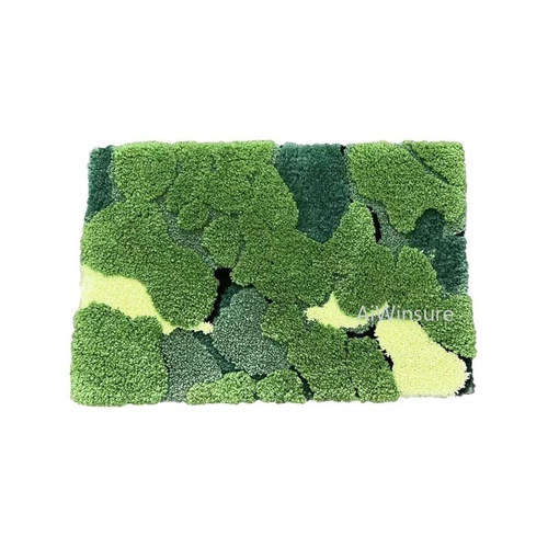 Moss Shag Area Rug for Bedroom Living Room Floor Mats Non-slip Thick Washable - Picture 17 of 44
