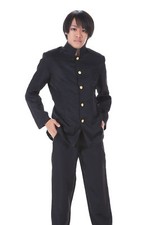 Japanese Anime Cosplay Costume Black Male Formal School Uniform Size Kid - US3XL