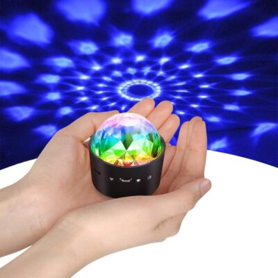 Mini Discokugel Kinder LED Musikgesteuert Disco Lichteffekte DJ Stroboskop Party