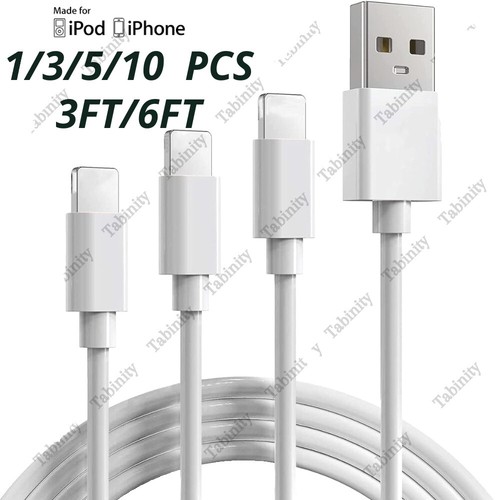 50X Cables For iPhone 5s,6,7,8 ,X,XR, 11MaxCharger Lead Cable