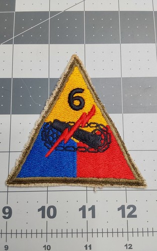 US Army 6th Armored Division Patch Cut Edge | eBay