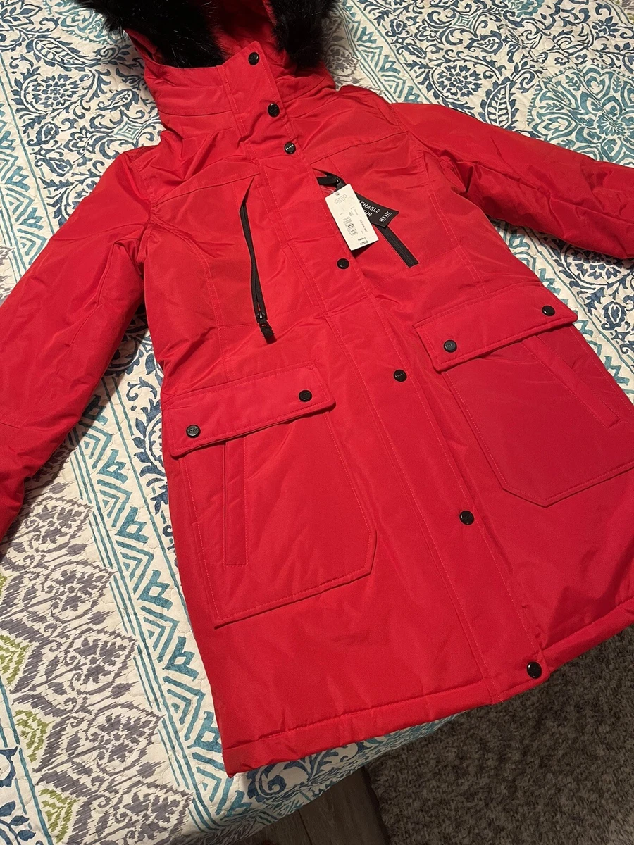 A.N.A. Winter Coat Jacket Red Size S with Detachable Faux Fur Trimmed Hood  NWT | eBay