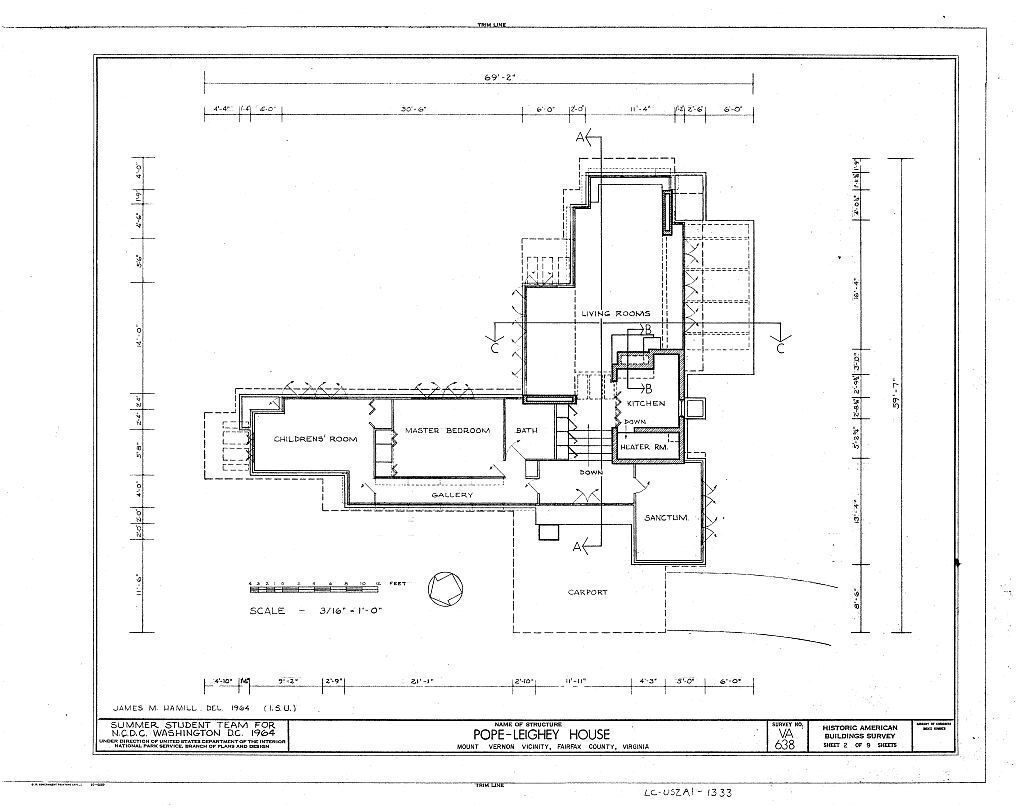 Frank Lloyd Wright Design Pope House