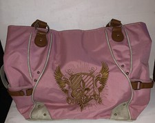 Western Trenditions "Cowgirl Up Fleur De Leis Pink Nylon Shoulder Bag/Purse