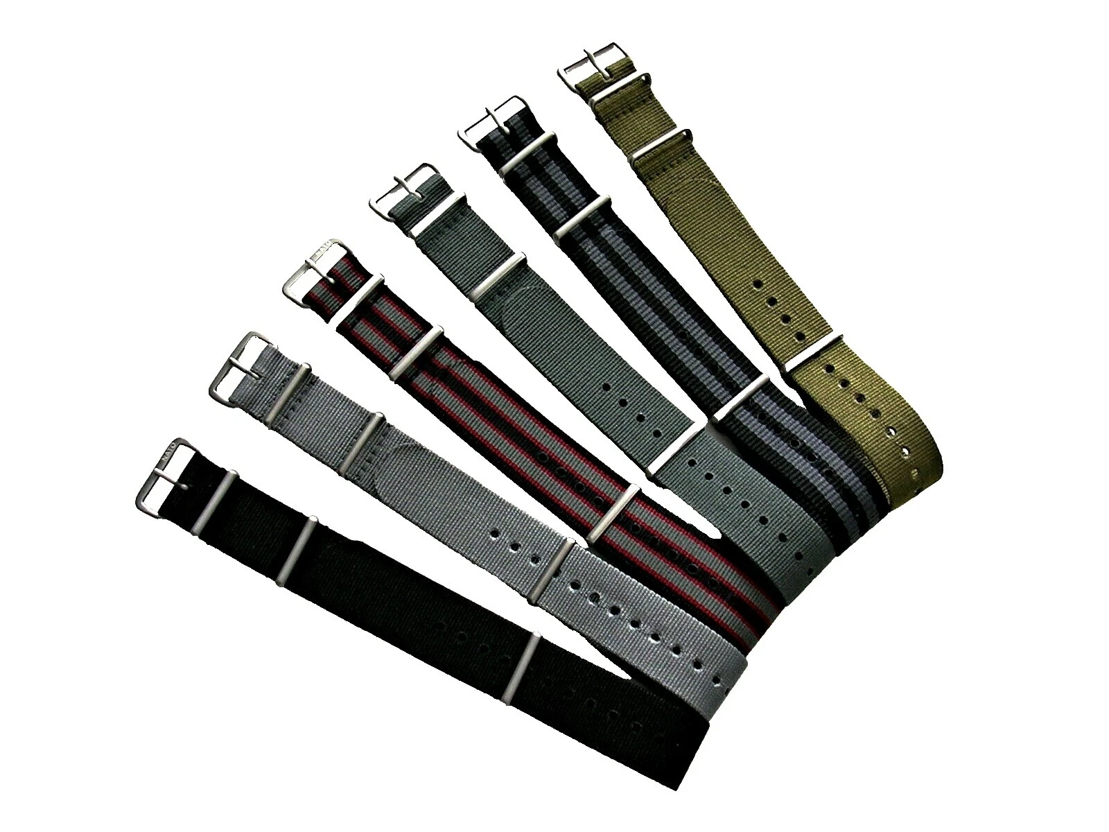 Reloj Pulsera Marrón de nylon NATO Bandas