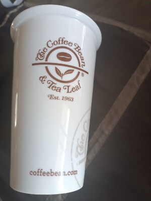 The Coffee Bean & Tea Leaf Coffee Tea Cup Cream w/Brown Classic Collectible Used