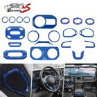 20x Blue Interior Accessories Trim Cover Kit Full Set For Jeep Wrangler JL 2018+