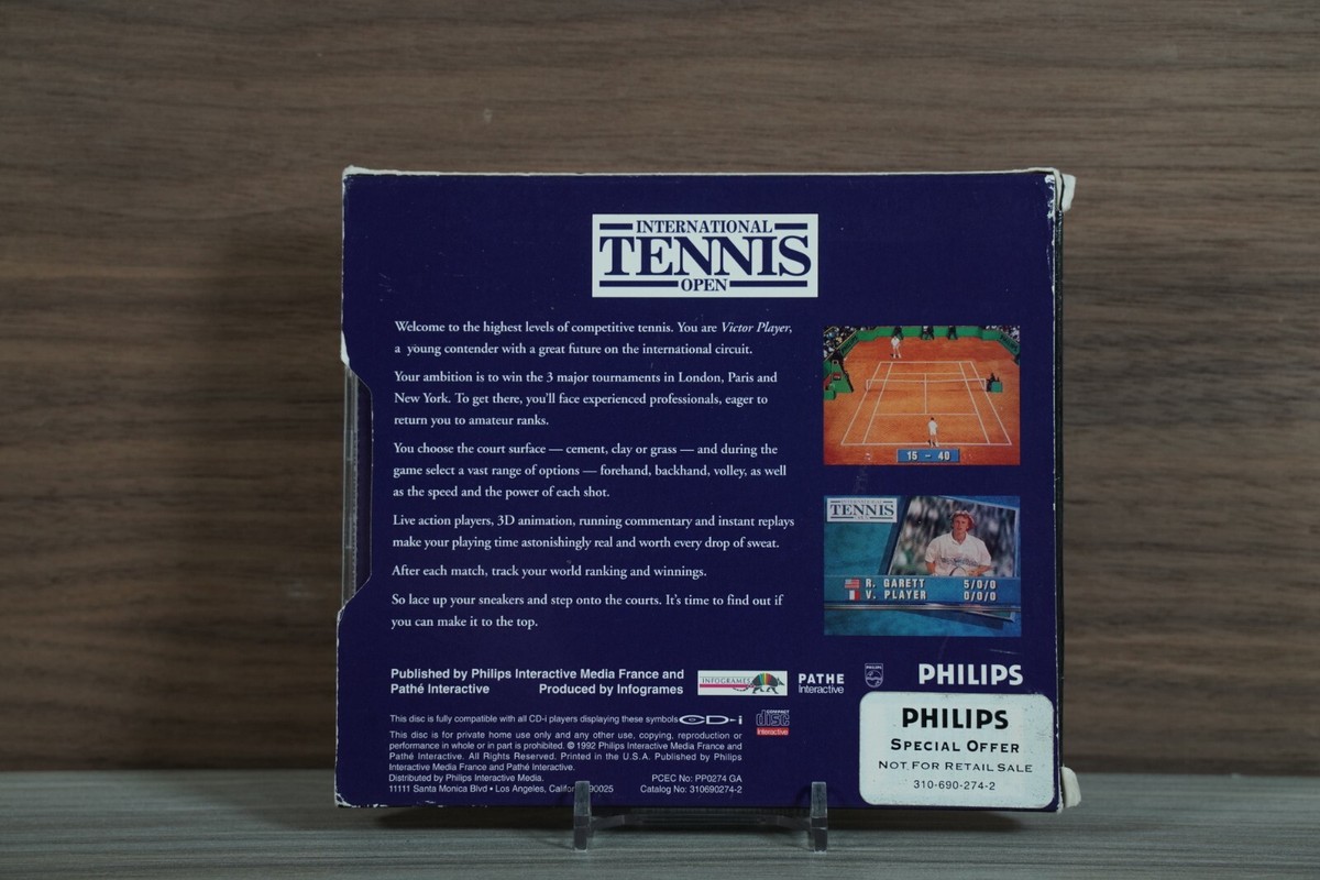 International Tennis Open / Philips CD-I / Complet / Fr