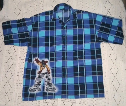 Camisa De Colección Marca Sellos Snoop Dogg Para Hombres XL Azul A Cuadros Abotonada Rara Y2K Música Rap - Imagen 2 de 13
