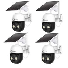 4Pcs XVIM Wireless Solar Camera 4MP Outdoor Security IP Camera WiFi Smart Home