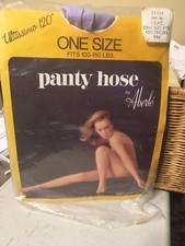 Vintage lilac ultissimo 120 one size lilac nude pantyhose w/ model