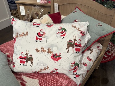 Pottery Barn Disney holiday Rudolph Christmas heritage village Pillowcase kid 