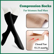 Knee High Unisex Compression Socks Varicose Veins Anti-Fatigue Edema Stockings