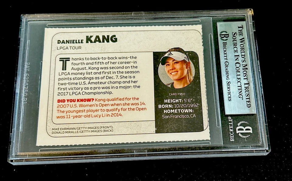 DANIELLE KANG ROOKIE RARE Sports Illustrated SI For Kids LPGA USA GOLF BGS 8.5 - Image 2 of 2