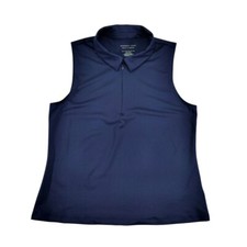 Sincerely Jules Golf & Tennis Sleeveless Polo Shirt Zip Up Athletic Size M NWOT