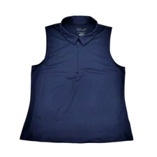 Sincerely Jules Golf & Tennis Sleeveless Polo Shirt Zip Up Athletic Size M NWOT