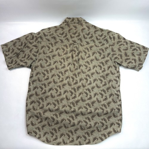 Columbia Sportwear Fish Fishing Outdoor Short Sleeve Button Up Shirt Size XL - Picture 9 of 10