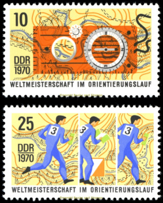 EBS East Germany DDR 1970 - World Orienteering Championship - 1605-1606 - MNH**