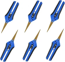 GROWNEER 6 Packs 6.5 Inch Pruning Shears with Curved Blades Trimming Scissors fo