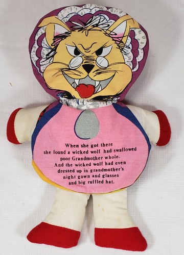 1977 Dan Dee Little Red Riding Hood Storybook Flip Face Doll - Picture 3 of 7