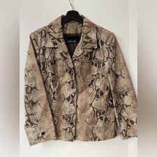 MARC CAIN Python Embossed Snake Print Blazer ...