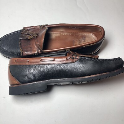 Allen Edmonds Nashua Loafers - Size 12 C - Black & Brown Leather Slip-On 42250 Amazon.com | Allen Edmonds Men main image 4