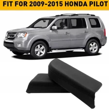 Fits 2009-2015 Honda Pilot Front Door Panels Leather Armrest Cover Skin Black EW