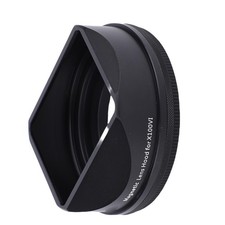 Square Metal Lens Hood Fit For Fuji X-E5 X100VI Aluminium Alloy Retro Black POFR