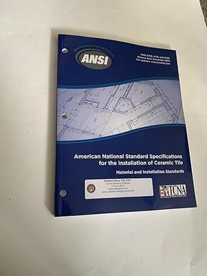 ANSI A108, A118, A136 American National Standard Specification...