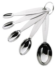 Cuisipro Stainless Steel Measuring Spoon Set Silver, Standard