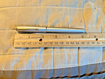 Parker Sonnet France Silver Ballpoint Pen with Gold Trim