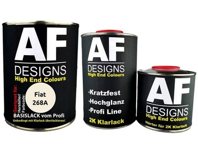 FÜR Fiat 268A Bossa Nova White 2,5L Autolack Set Klarlack Härter