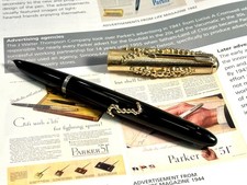Parker — 51 “Ofiura” (001 001) Limited Edition Vermeil Cap + Zircon Inlays — fountain pen for sale on Nibfolio — photo 2
