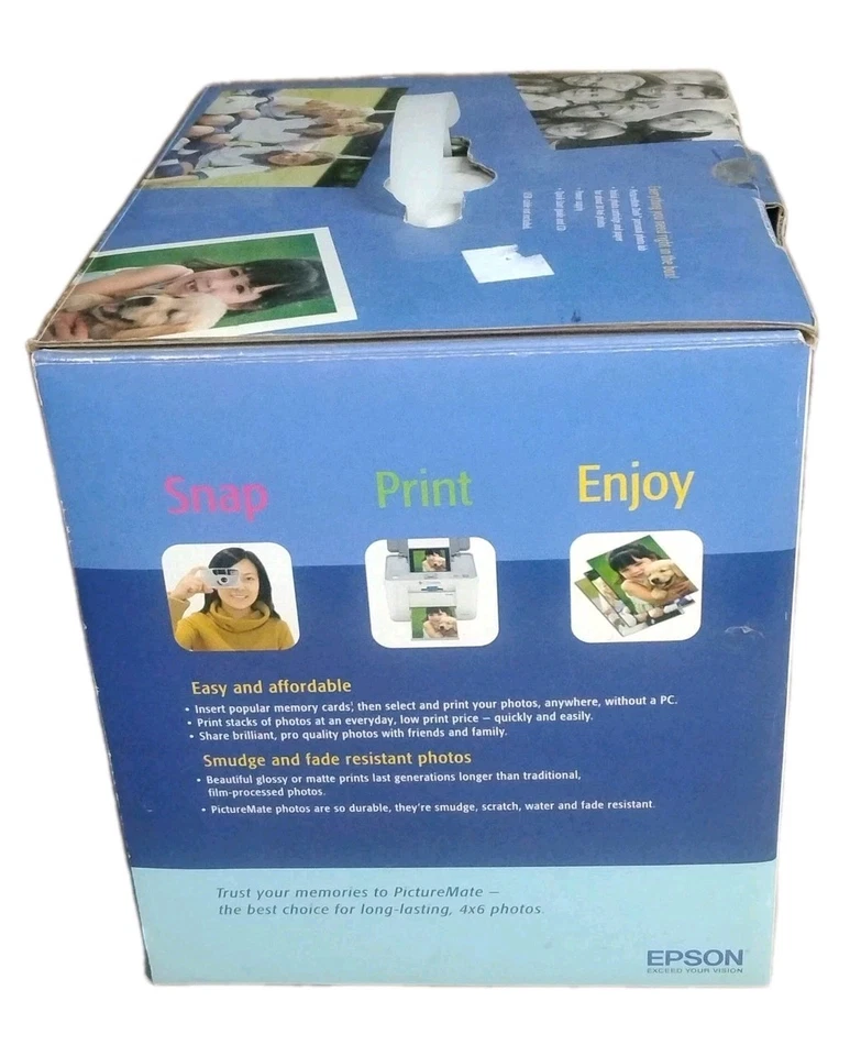 Epson PictureMate PM260 Personal Photo Lab Printer w/ Box, Cords & Manual - Image 3 of 4