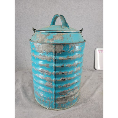 #ad Vintage Blue Delco Water Cooler Beverage Dispenser 3 Gallon Tin Metal Spigot $999.00