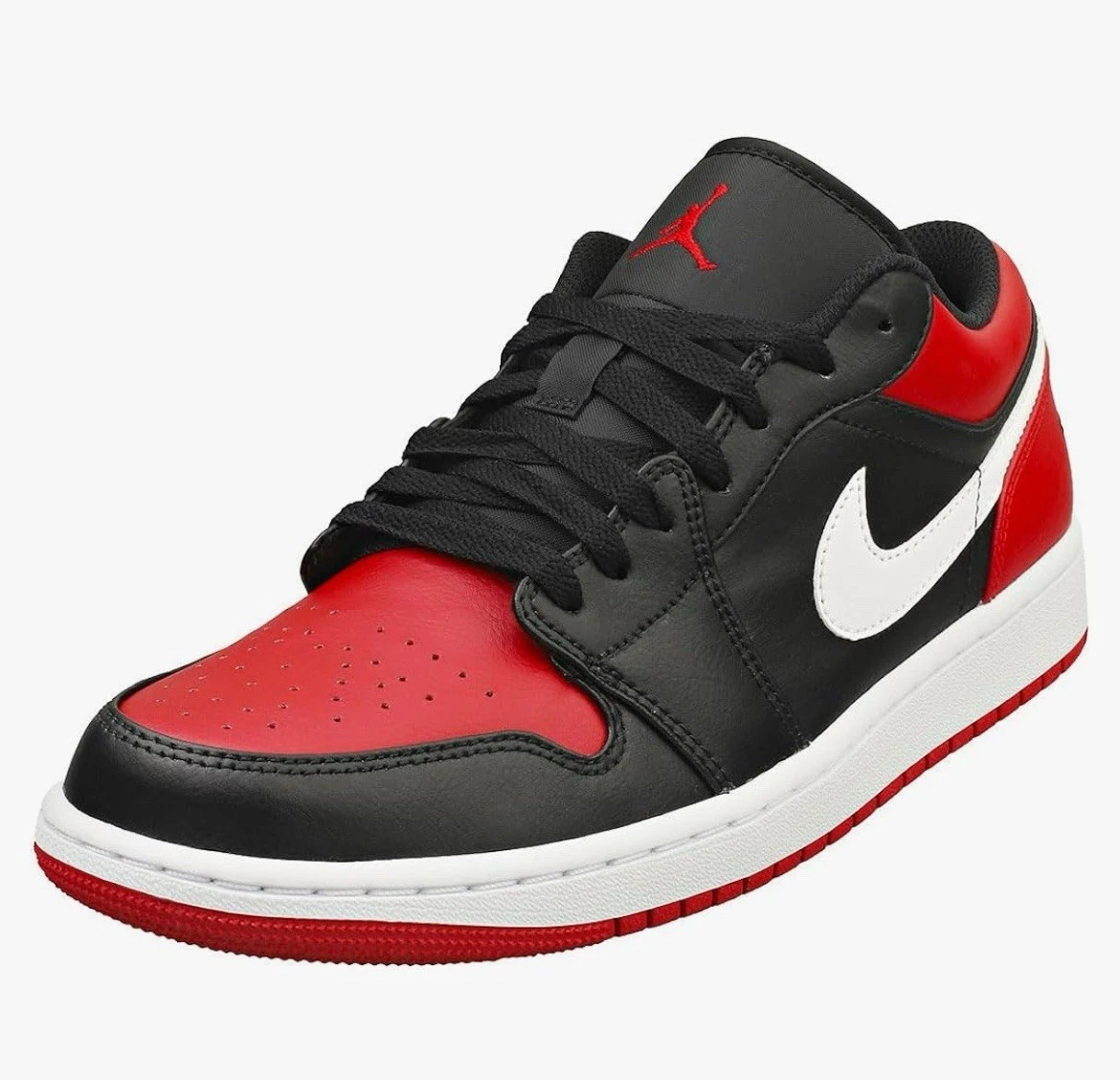 Nike Air Jordan 1 scarpe basse uomo taglia 8 5 rosso nero bianco