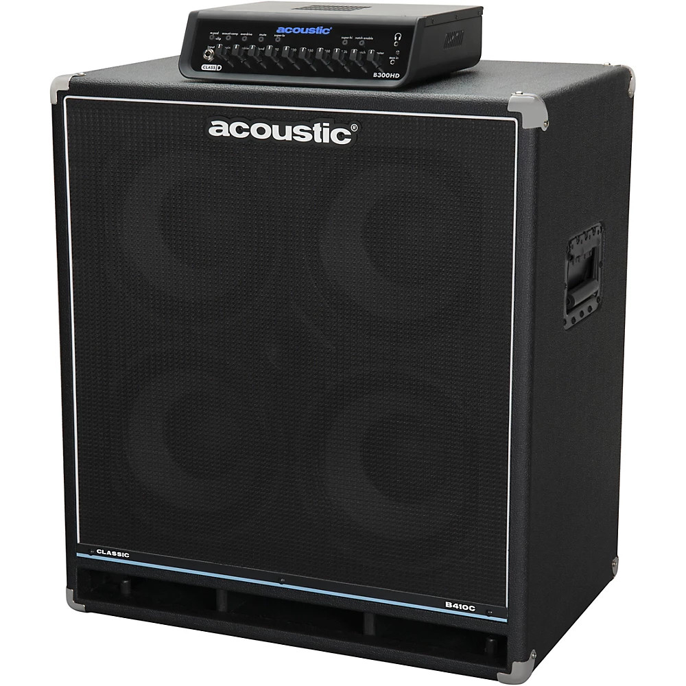 Acoustic B410C Classic 400W 4X10 Bass Speaker Cabinet Black